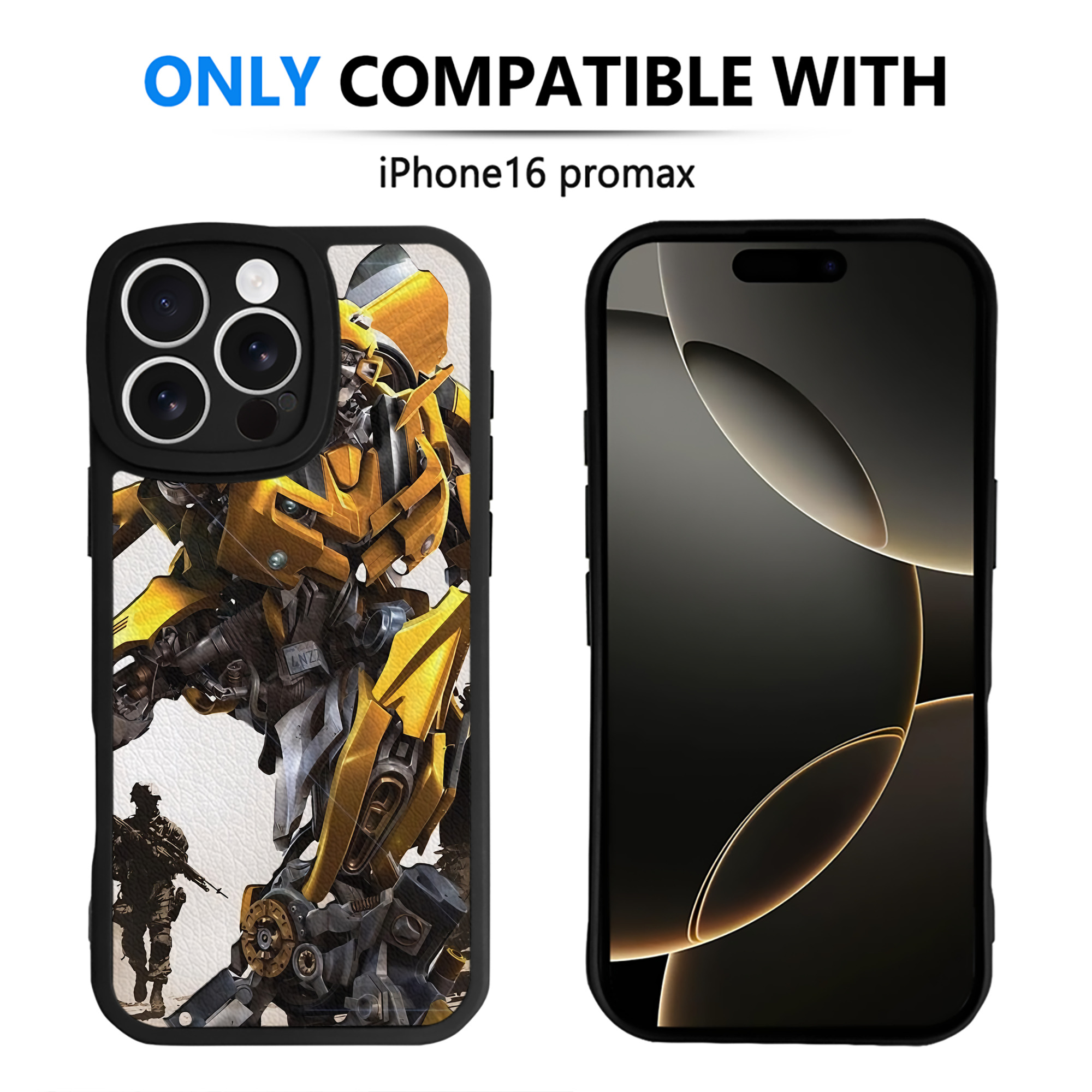 （画像用） Transformers トランスフォーマー 【iPhone 16シリーズ対応】シリコンスマホケース（レザー調） 材質：シリコン